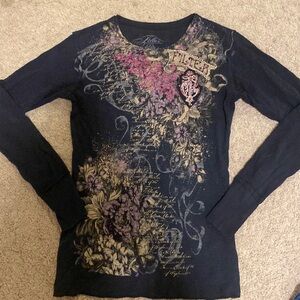 Vintage Filter distressed fitted long sleeve shirt